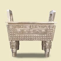 Manufacturer customized boutique antique bronze tripod temple Ancestral Hall Taoist Flat Mouth large quality High-quality Buddhist and Fragrant Outdoor Incense Stove