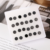 Korean black round four-leaf clover anti-inflammatory glue stick earrings female temperament simple plastic needle hypoallergenic compact jewelry