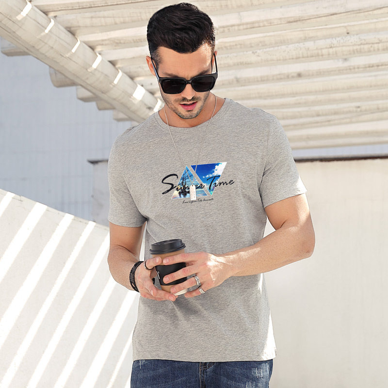 short sleeve men's fashion brand summer loose clothes men's trend half sleeve t-shirt pure cotton t-shirt top bottoming shirt men's wear