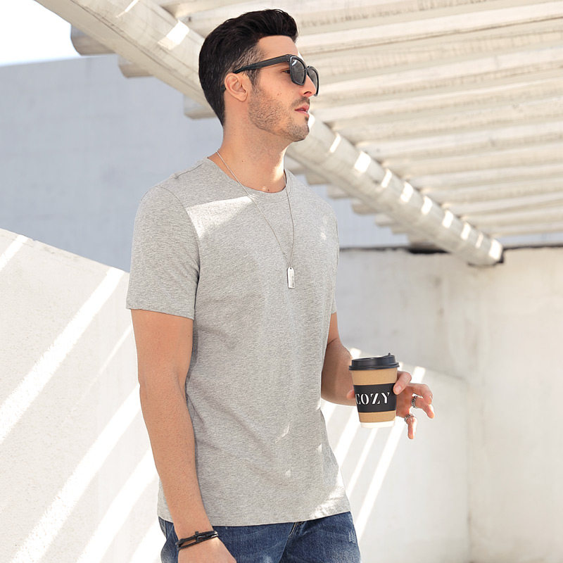 short sleeve men's fashion brand summer loose clothes men's trend half sleeve t-shirt pure cotton t-shirt top bottoming shirt men's wear