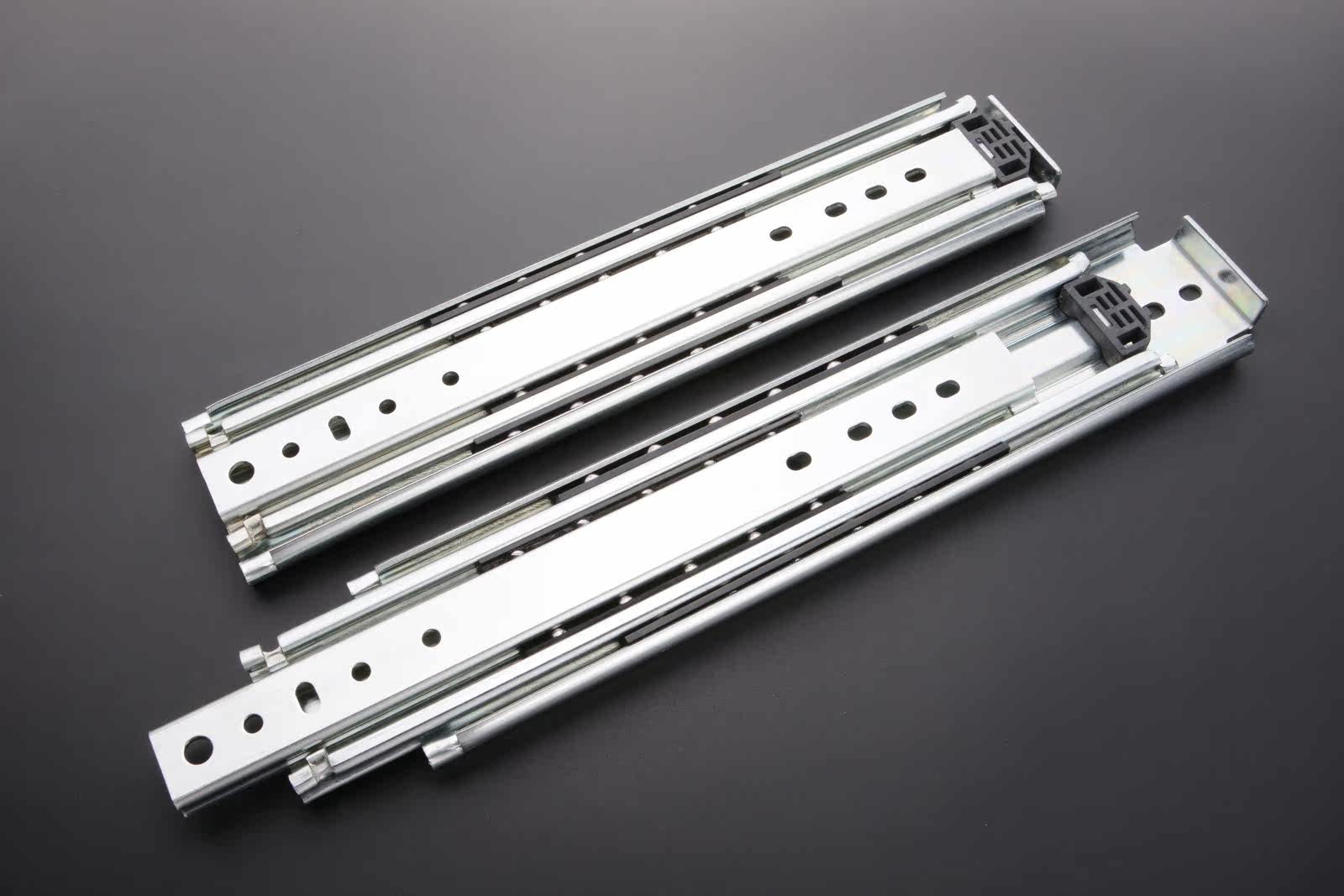 工业载重导轨重型抽屉滑轨货柜机柜三节轨轨道 可承重440斤