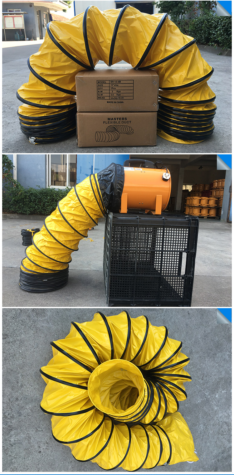 通风管道排风管尼龙布伸缩管 火耐高温排气烟管钢丝螺旋排风软管