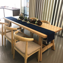 American retro desk solid wood modern office computer tea Zen home writing desk studio Table Table and Chair combination