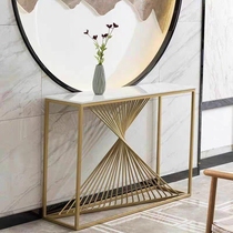 Simple modern porch table light luxury marble corridor case partition Hall cabinet shelf against the wall