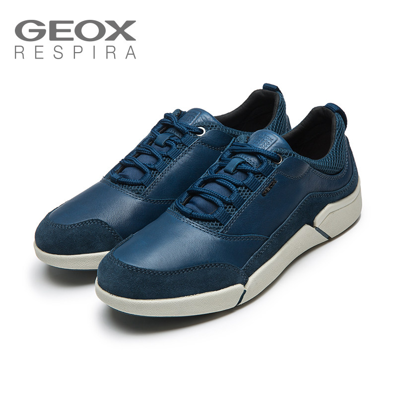 意大利 geox/健乐士皮面拼接三瓣鞋