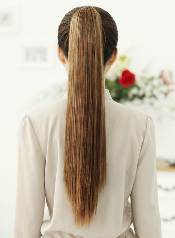 朵丝假发 虎夹 爪夹式 长直发马尾 气质 逼真 自然 假马尾