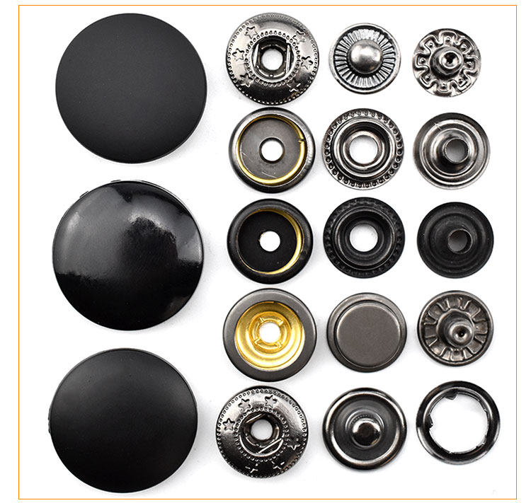 弧面金属四合扣隐形按扣子母扣摁扣羽绒服纽扣圆形衣服暗扣扣子_双氙