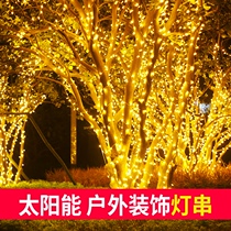 Solar light outdoor garden light LED string light villa garden decoration colorful string waterproof star flashing light