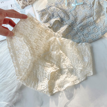 Underpants women cotton cotton cotton crotch no trace lace new 2021 popular fashion mid-waist girl Japanese triangle shorts