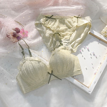 Small breasts gather underwear underwear women without steel ring to collect milk anti-sagging adjustment type pen Bra set girl Bra