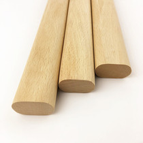 New product solid wood hanging clothes rod wooden stick oval wardrobe hanging wood diameter 3 5*2 0 Beech clothes rod 1 set