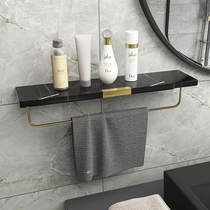 Bathroom Shelve Single Layer Free Punch Full Copper Light Lavish Toilet Towel Rack Single Pole Nordic Ins Intake Shelf