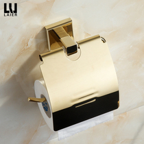 Tel-free paper towel rack European-style gold copper minimalist Creative Covered Tissue Toilet Paper Rack Lower Opening Roll Paper Rack