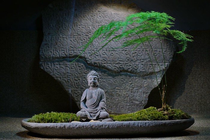 石莲花烛台阿弥陀佛像释迦摩尼辟邪保平安招财中式简约电视柜摆件