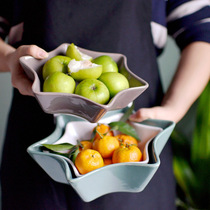 American style ceramic fruit plate fruit bowl retro Moranti color salad plate deep plate food photo props high face value