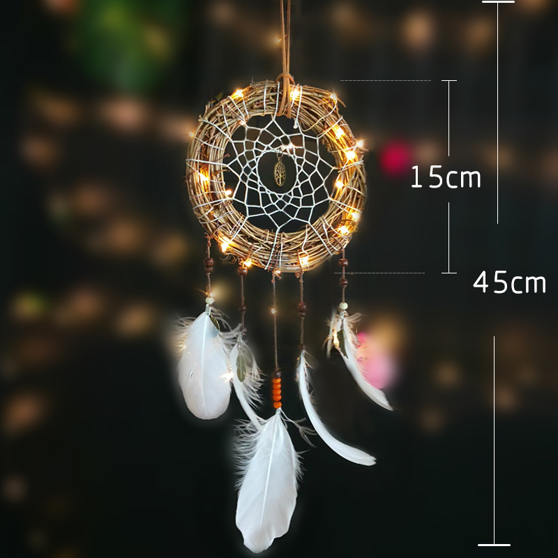 creative girl's dream catcher, wind chime, forest department, diy material, bao gong, main room, ornament, girl decoration, room, ornament
