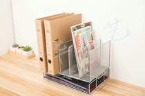 Iron Art Vertical File Box A4 Multilayer Superimposed Paper Lattice File Shelf Metal Mesh Table Office Containing Shelf