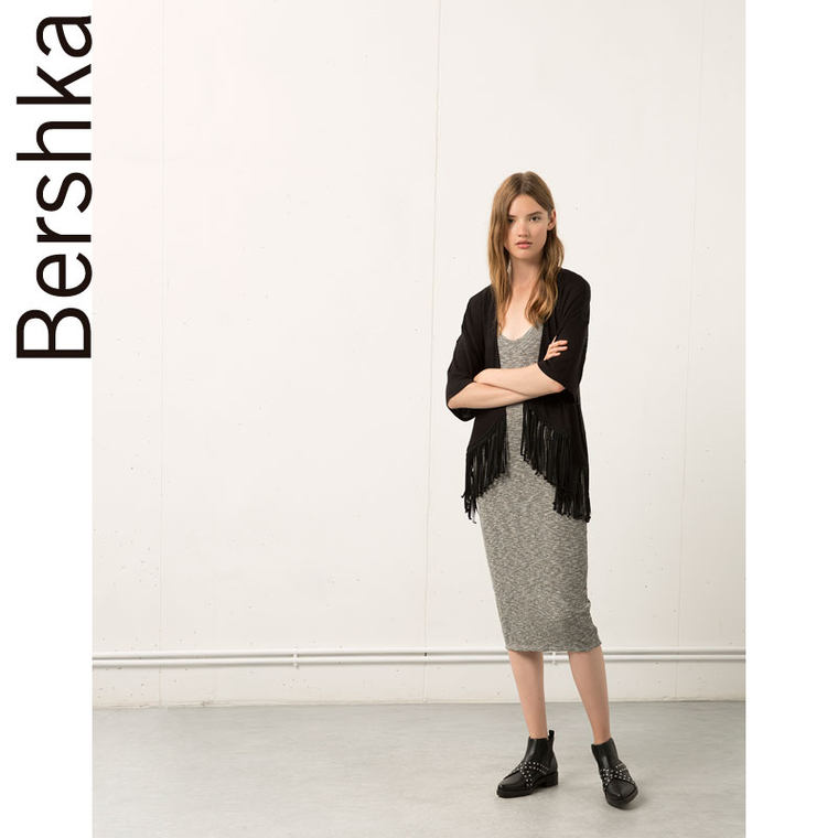 Bershka Bershka 背部装饰流苏夹克 06470187