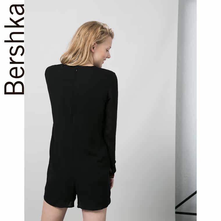 Bershka BSK 前身刺绣连体裤 08647494