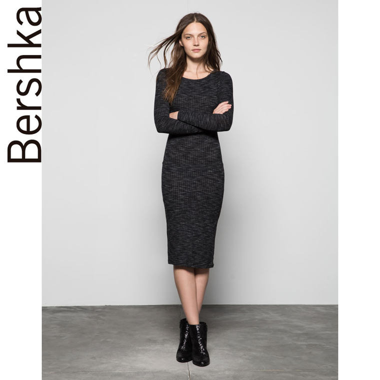 Bershka Bershka 七分袖蕾丝长裤连衣裙 05424429