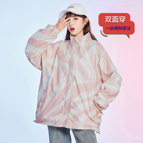 Two-faced coat girl spring and autumn clothing 2021 New Junior High School High School students Korean version of loose Joker thin coat