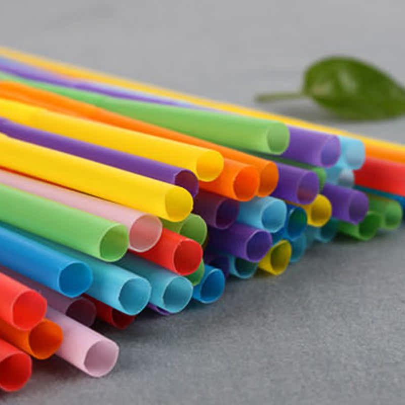 DIY造型吸管 一次性彩色吸管饮料果汁吸管食品级塑料细吸管 100支产品展示图4