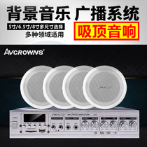 AVCROWNS crown ceiling speaker set Home conference shop campus broadcasting system Background music audio