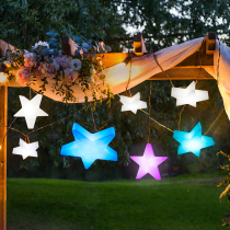 LED Pentagonal Star Chandelier Villa Dining Room Café Dining Room Bedroom Atmosphere Personality Creative Net Red Decorative Chandelier