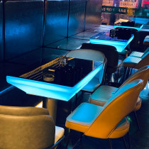 ktv tea table luminous bar tempered glass bar led clear bar for outdoor table and chairs combined rectangular table