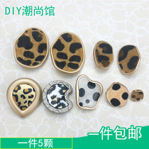 New BAO WEN premium metal button flannel jacket sweater cardigan trench coat special shaped irregular button