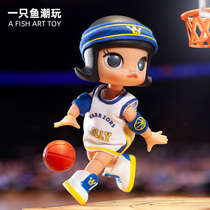 Molly x NBA moving puppet POPMART bubble Matt twelve points BJD suit surrounding birthday gift