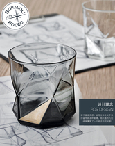 Personality creative glass water cup Imported household mouthwash whisky glass shaking net red ins trend with the same