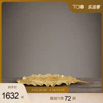 Tao home teak leaf Brass Pendulum Thai Imported Brass Home Desk Face Adornment Pendulum