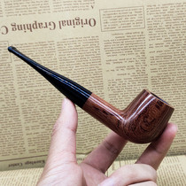 Flower Pear Wood Smoke Bucket Straight Hand Filter 9mm Flue Smoke Bucket Dry Smoke Bucket Solid Wood Portable Men