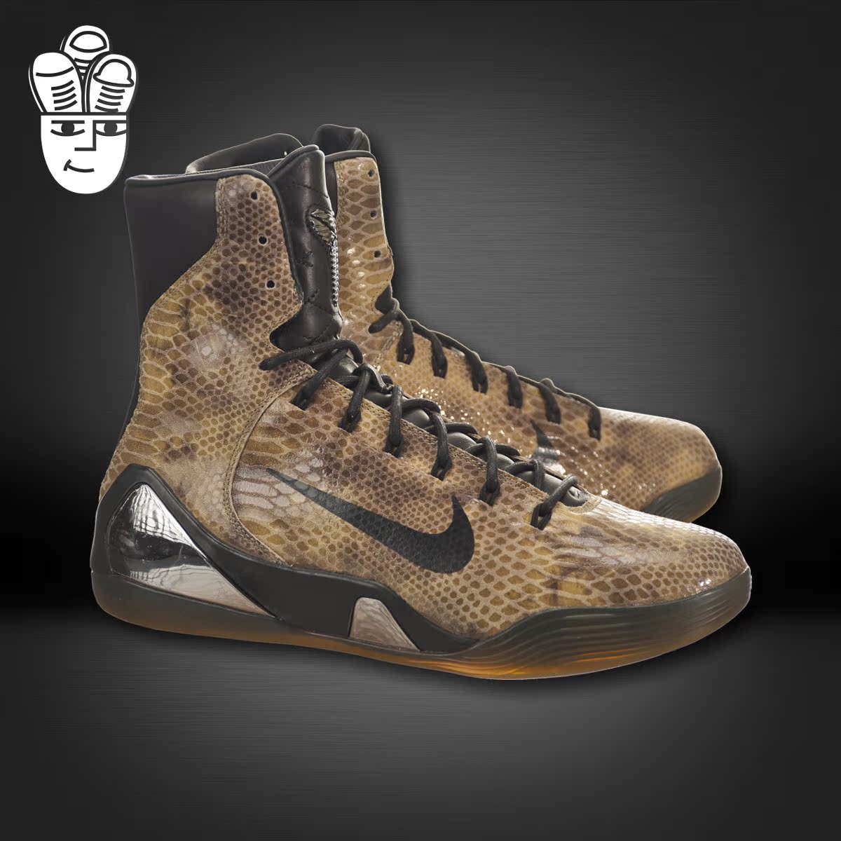 耐克kobe ix high ext qs 科比9高帮篮球鞋 蛇皮限量 716616-001