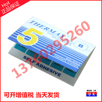 British THERMAX original 5G B temperature measuring tablet heat sensitive test paper color changing temperature testing patch