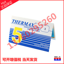British THERMAX original 5 grid I type measuring high temperature 249~290 degree thermal test paper color changing strip adhesive patch