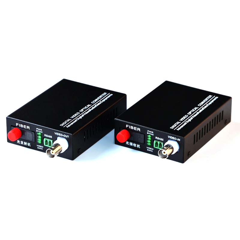 wt 1 channel video optical transceiver 1 channel pure video optical transceiver fc supports single multi-mode single fiber 20km lightning protection pair