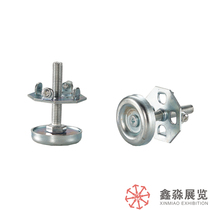 Small hole macroporous octagonal prismatic aluminium adjustable bottom foot Canton Fair exhibition upright post Special loading exhibition position square column bottom foot accessories