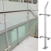 Stair guardrail glass balcony pillar mall railings project 201 stainless steel 304 Jin Risheng project custom made