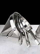 Stainless steel tapered funnel filter screen kitchen deep-fried scum to deslagging mesh