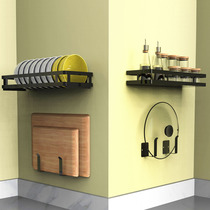 Kitchen Seasonings Bottle Shelve Wall Hanging Free of perforated clear cabin