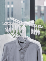 Japanese window frame snap-on drying rack punch-free hanging window drying clothes artifact travel portable balcony window