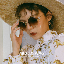 Indo-color retro round sunglasses female petals Net red beach anti-ultraviolet sunglasses 2019 New