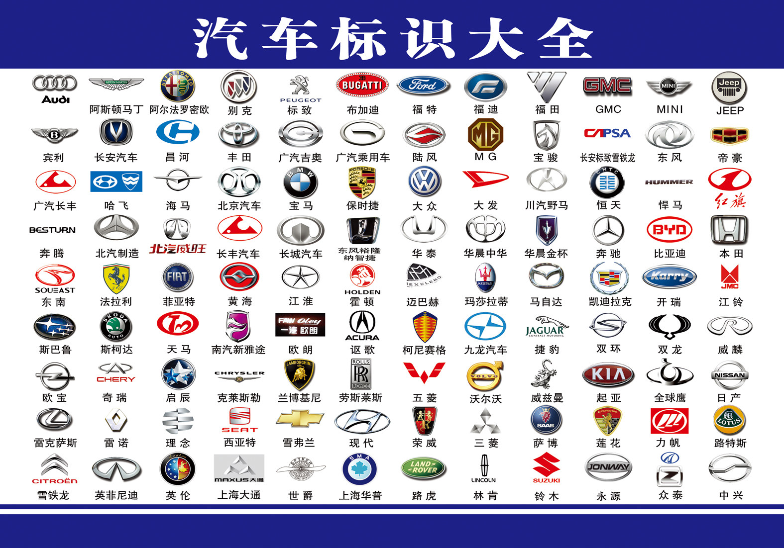 car logo daquan wall stickers auto repair factory