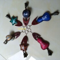 Small Bell Pendant Key Pendant Genuine Leather Small Pendant Key Ring Pendant Key Buckle