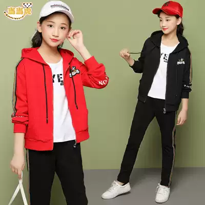 CUHK children's autumn clothes 2020 new students 10 girls 12 spring and autumn 13 two-piece 15-year-old children's sports suit