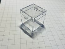 (without cube single price) Showcase 25 4mm Cube pps box High transparent box