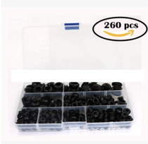 M3M4M5M6M8M10M12 automobile and motorcycle yacht ship chassis power distribution cabinet rubber cable coil wire washer 260PCs