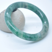 New Nanyang jade Dushan jade Old material ice permeable sky blue sole jade Sole jade bracelet 59 round bracelet Ice jade